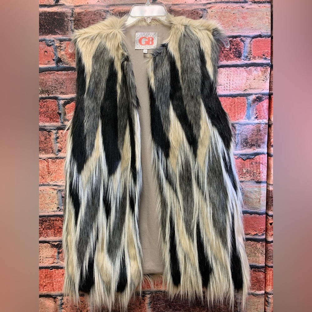 GB Faux Fur Vest Size L